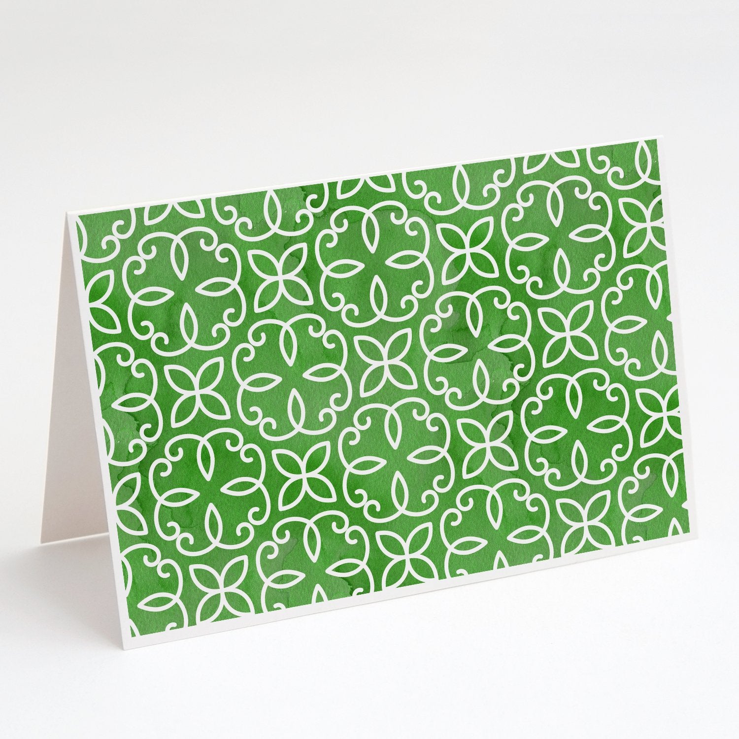 Buy this Watercolor Geometric Cirlce on Green Greeting Cards and Envelopes Pack of 8