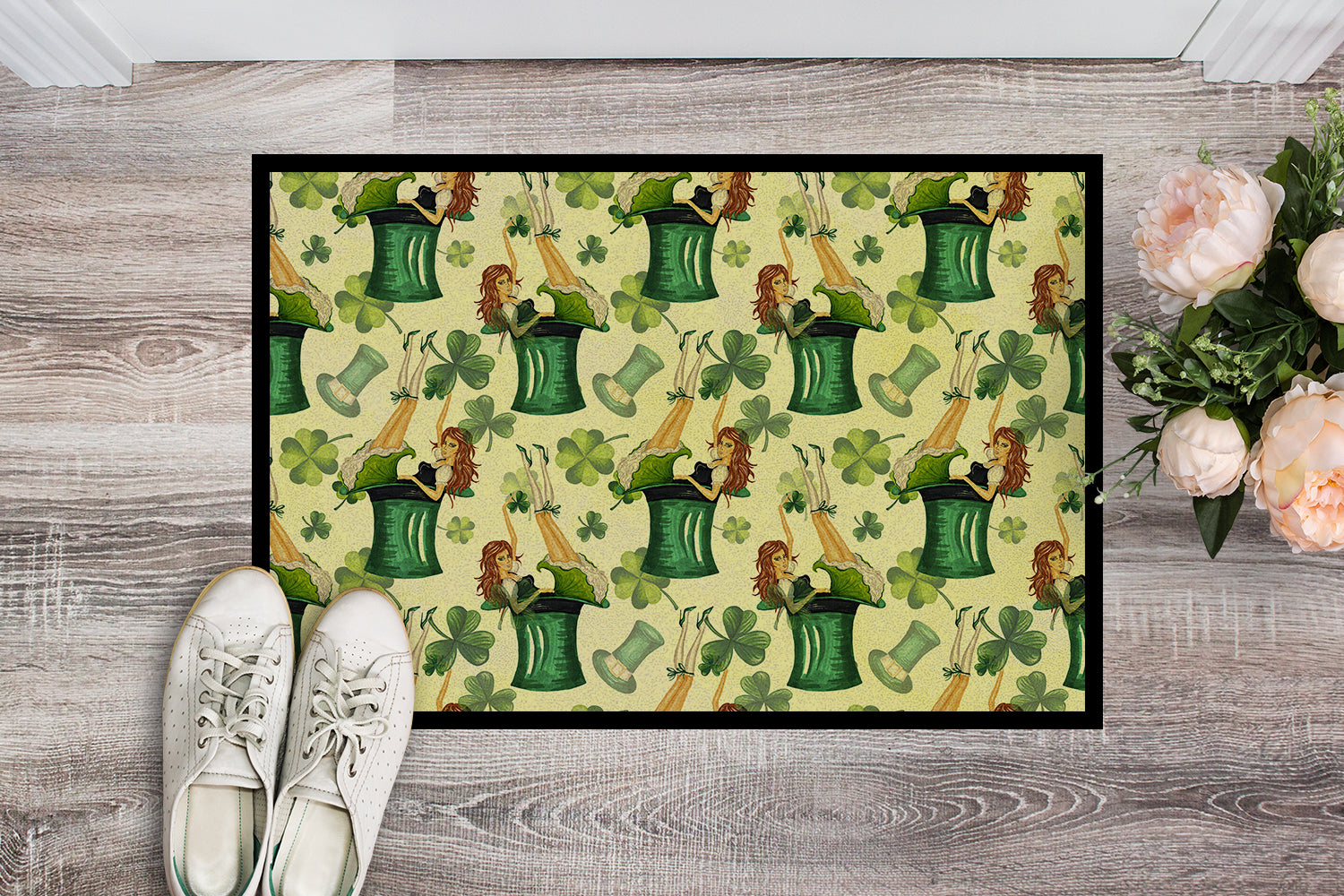Watercolor St Patrick's Day Party Indoor or Outdoor Mat 18x27 BB7559MAT - the-store.com