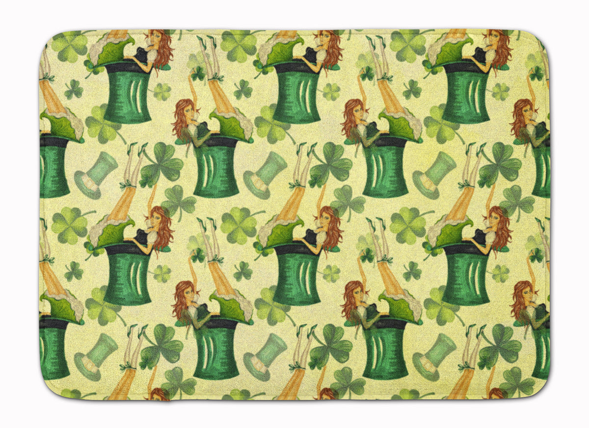 Watercolor St Patrick&#39;s Day Party Machine Washable Memory Foam Mat BB7559RUG - the-store.com