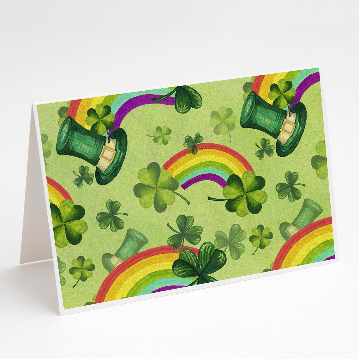 Buy this Watercolor St Patrick&#39;s Day Lucky Leprechan Greeting Cards and Envelopes Pack of 8