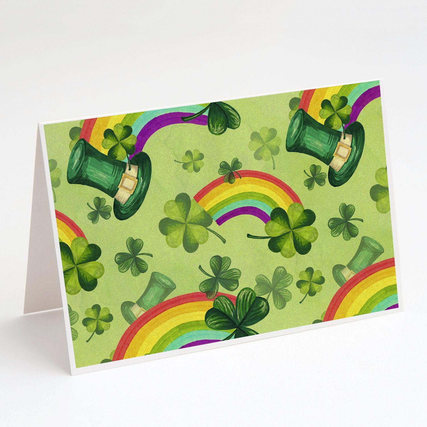 Buy this Watercolor St Patrick's Day Lucky Leprechan Greeting Cards and Envelopes Pack of 8