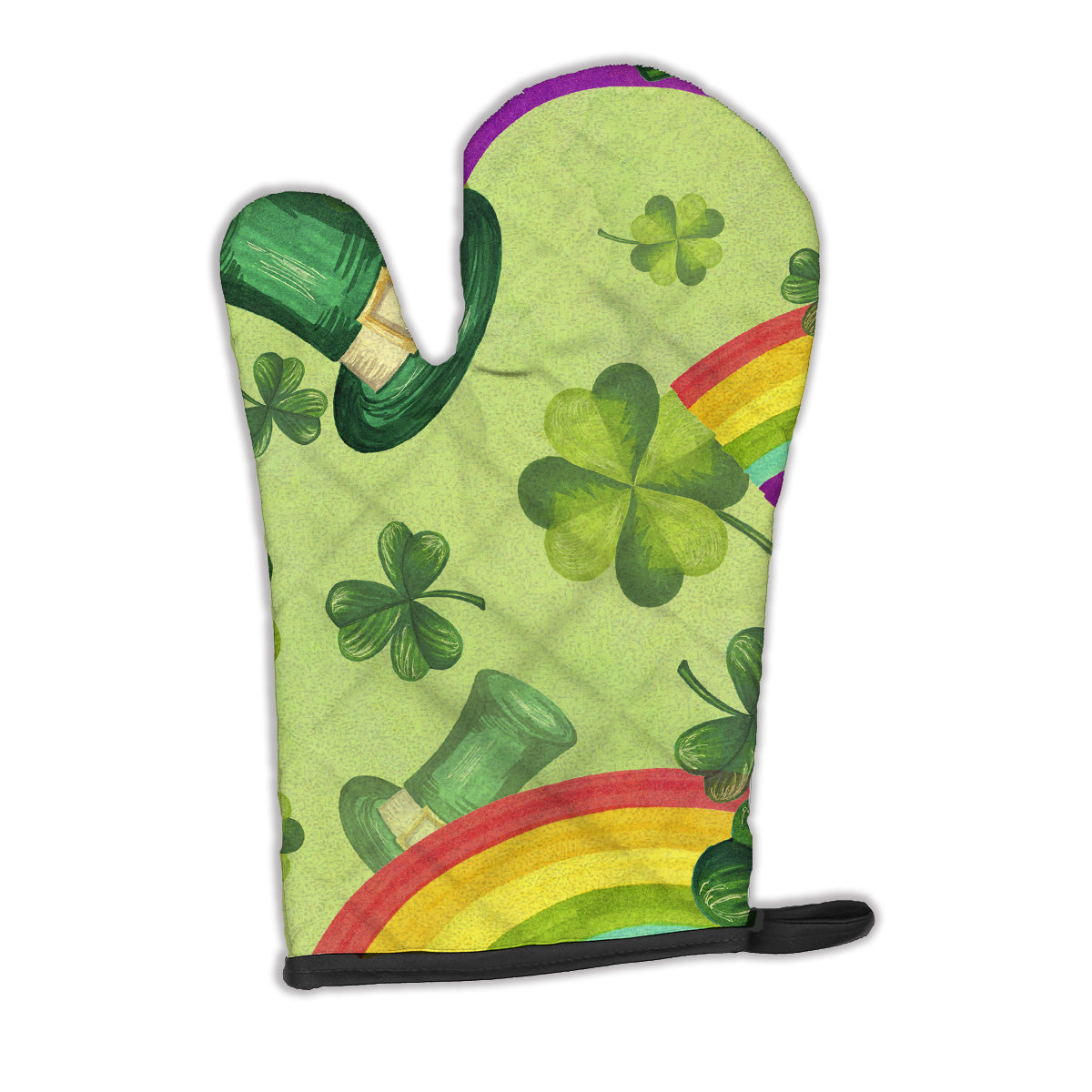 Watercolor St Patrick's Day Lucky Leprechan Oven Mitt BB7560OVMT  the-store.com.