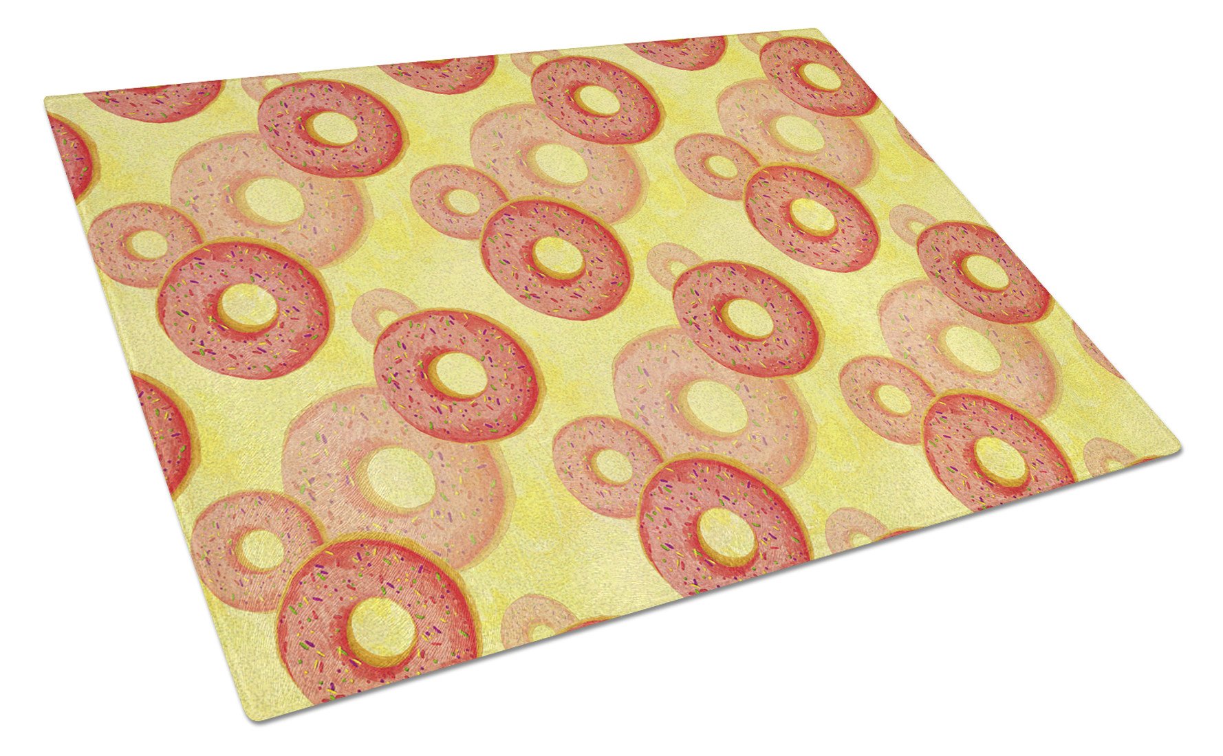 Watercolor Just Donuts Glass Cutting Board Large BB7561LCB by Caroline's Treasures