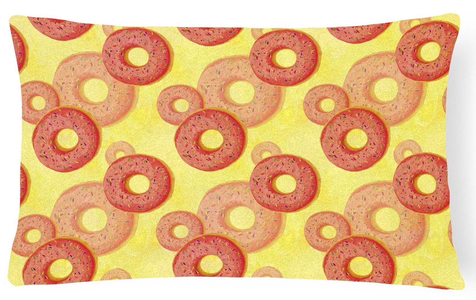 Watercolor Just Donuts Canvas Fabric Decorative Pillow BB7561PW1216 by Caroline's Treasures