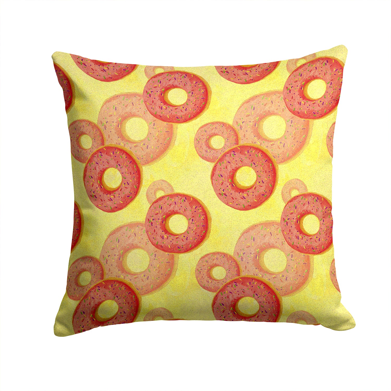 Watercolor Just Donuts Fabric Decorative Pillow BB7561PW1414 - the-store.com
