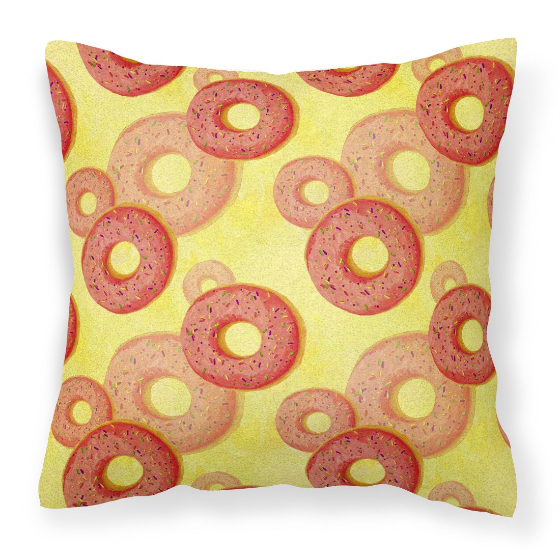 Watercolor Just Donuts Fabric Decorative Pillow BB7561PW1818 by Caroline's Treasures