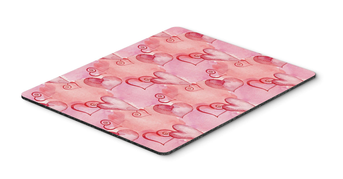 Watercolor Red Hearts Mouse Pad, Hot Pad or Trivet BB7565MP by Caroline&#39;s Treasures