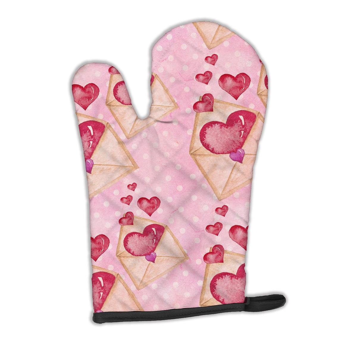 Watercolor Pink Love Letter Oven Mitt BB7568OVMT  the-store.com.