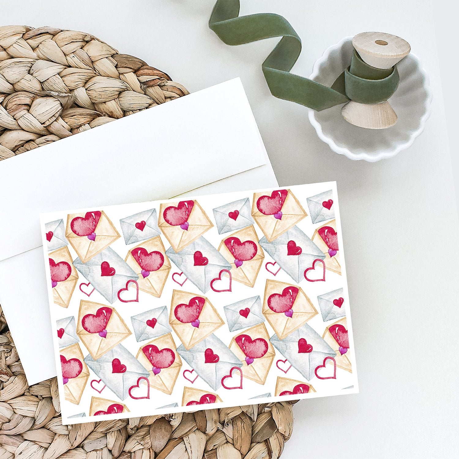 Watercolor Love Letters Greeting Cards and Envelopes Pack of 8 - the-store.com
