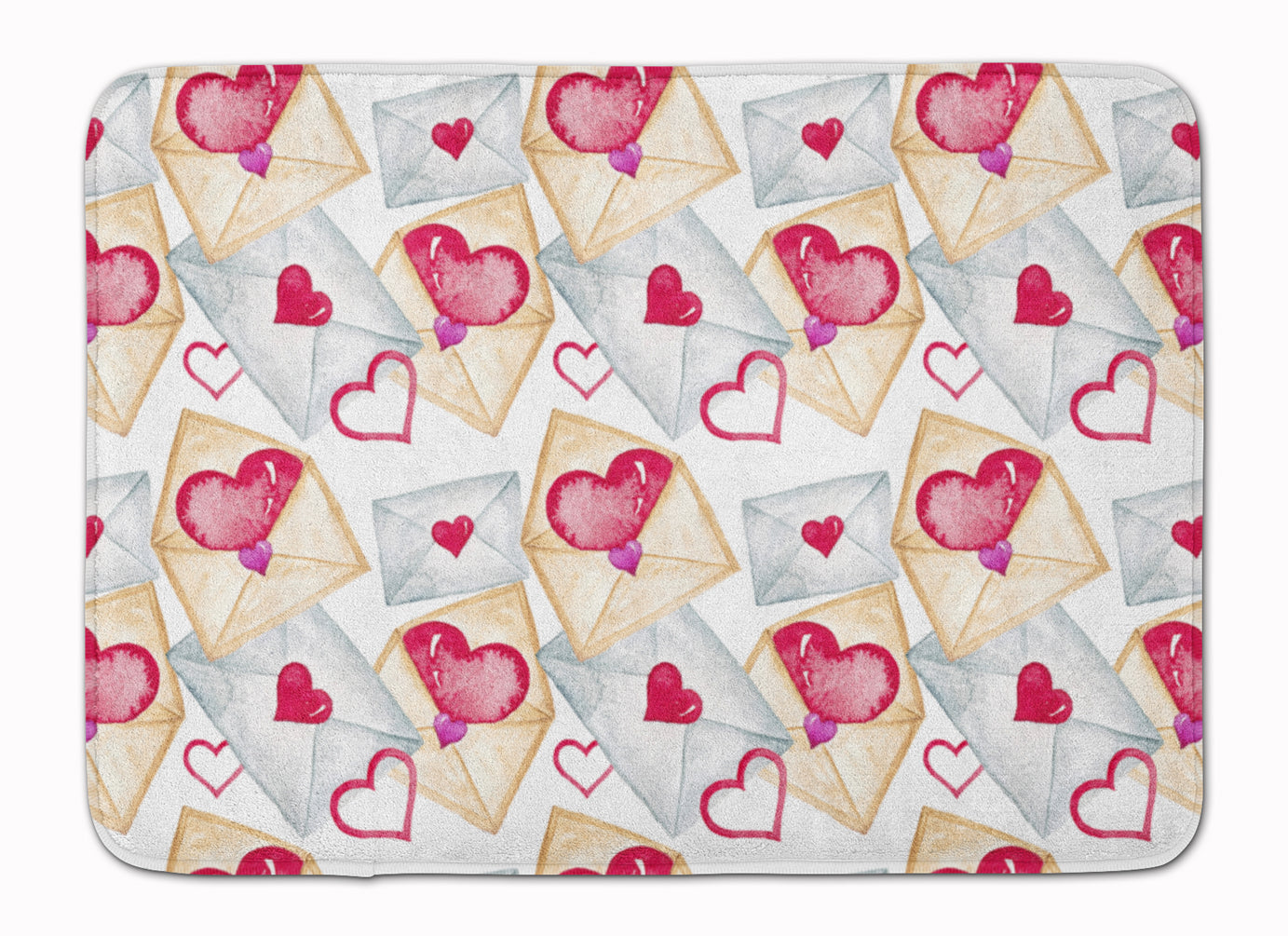 Watercolor Love Letters Machine Washable Memory Foam Mat BB7569RUG - the-store.com