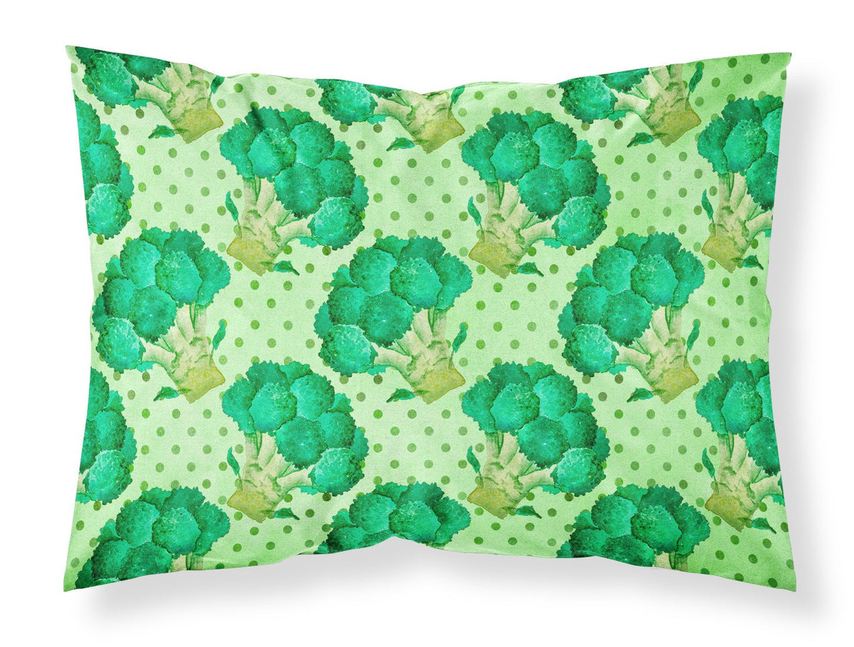 Watercolor Broccoli Fabric Standard Pillowcase BB7570PILLOWCASE by Caroline&#39;s Treasures