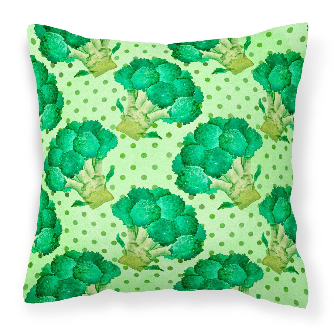 Watercolor Broccoli Fabric Decorative Pillow BB7570PW1818 by Caroline&#39;s Treasures