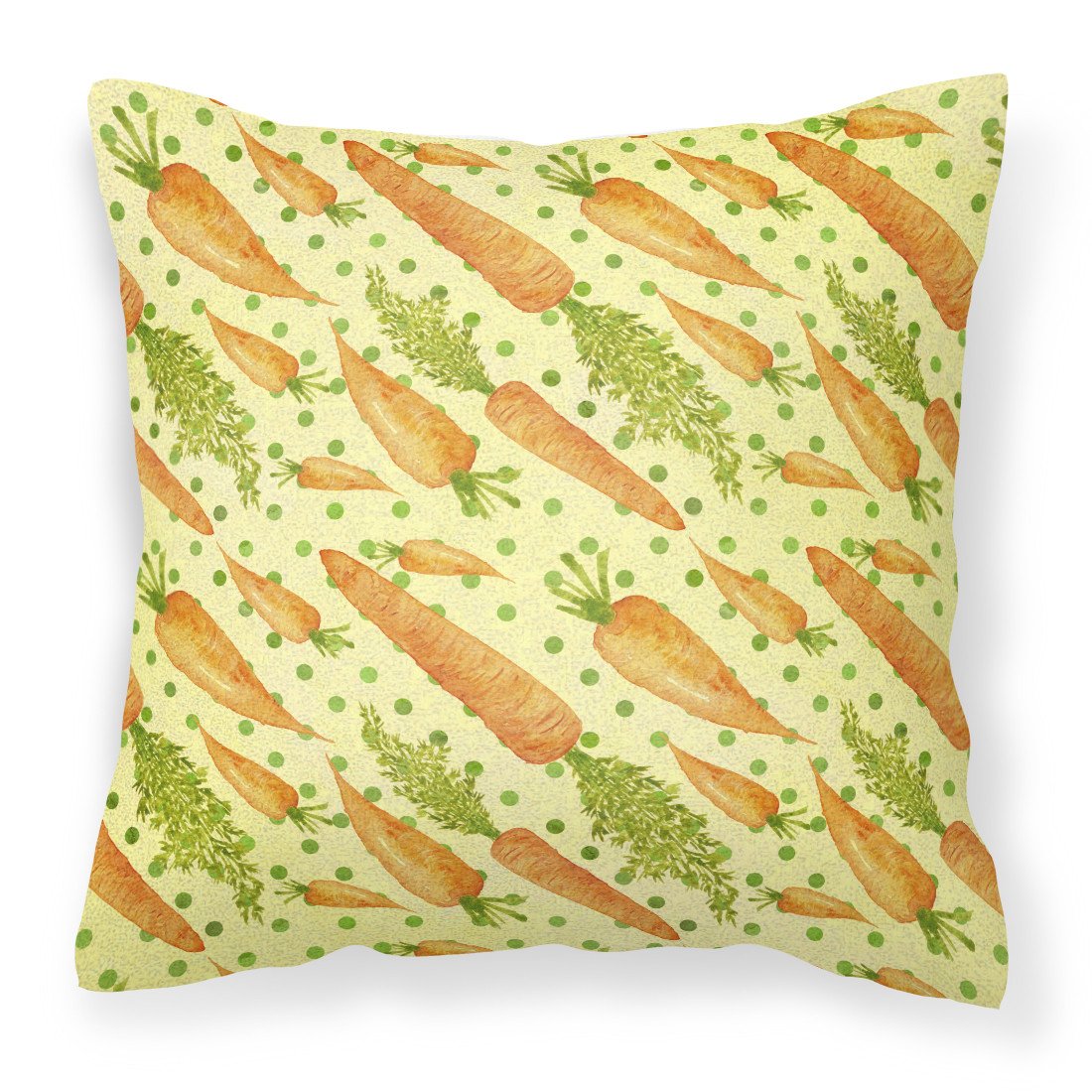 Watercolor Carrots Fabric Decorative Pillow BB7571PW1818 by Caroline&#39;s Treasures