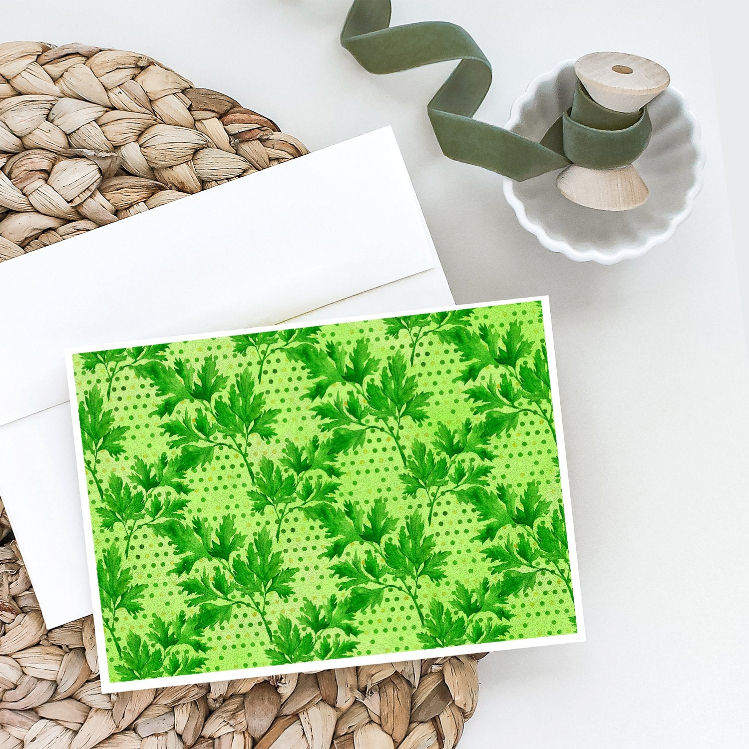 Buy this Watercolor Parsley Greeting Cards and Envelopes Pack of 8