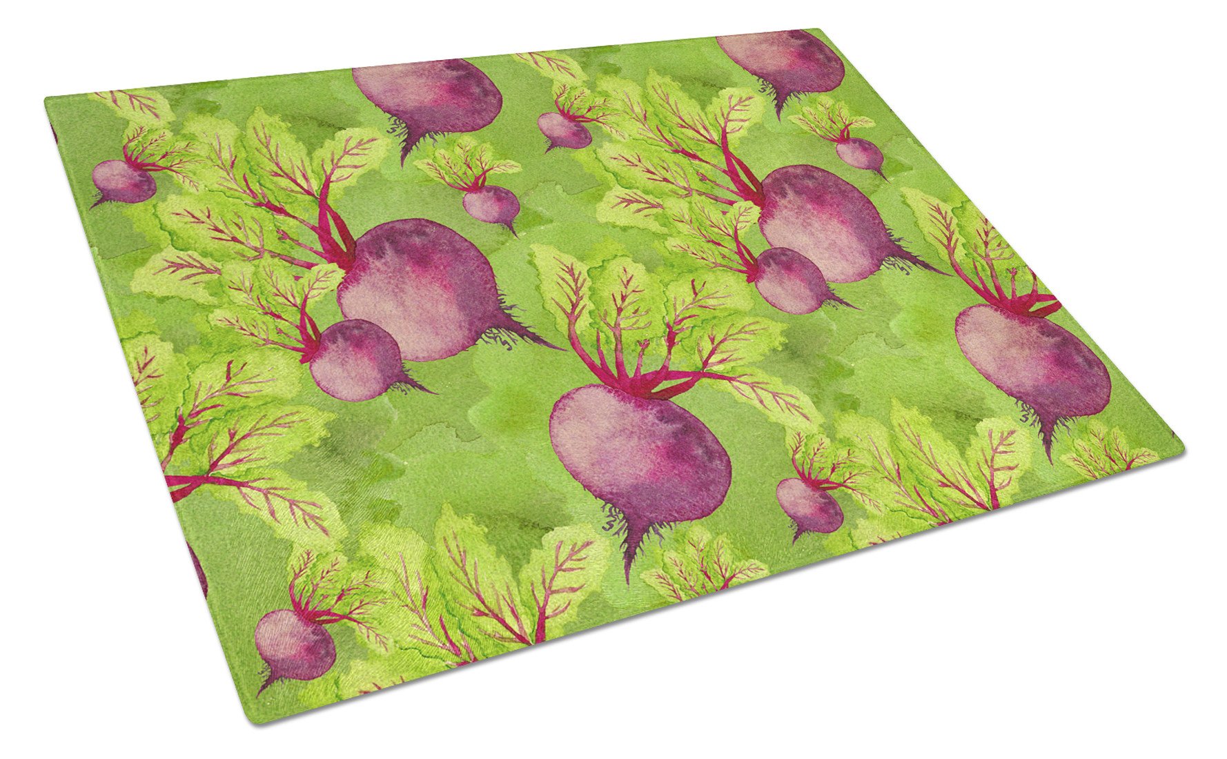 Watercolor Raddishes Glass Cutting Board Large BB7574LCB by Caroline's Treasures
