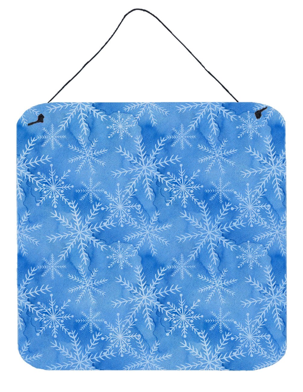Watercolor Dark Blue Winter Snowflakes Wall or Door Hanging Prints BB7576DS66 by Caroline&#39;s Treasures