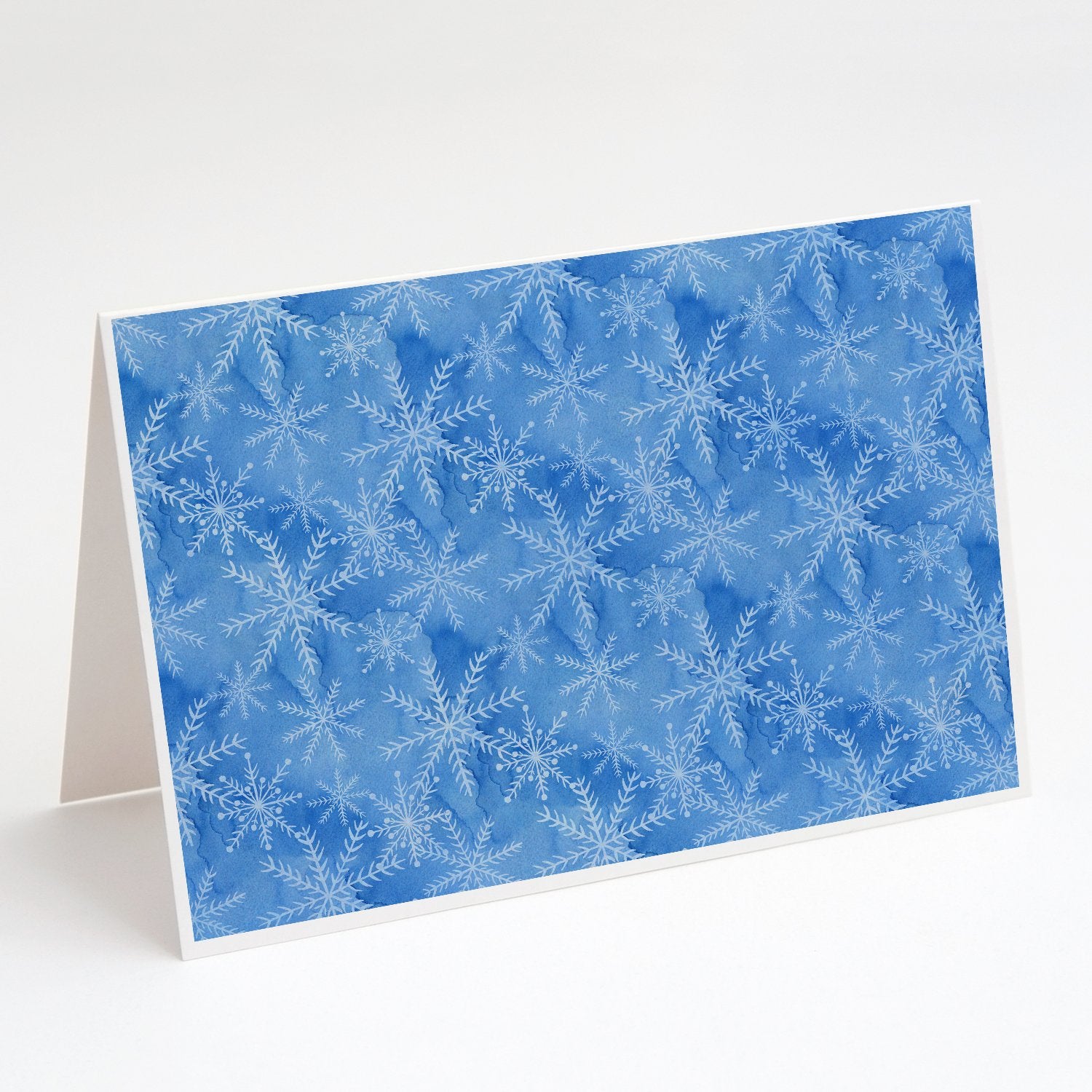 Buy this Watercolor Dark Blue Winter Snowflakes Greeting Cards and Envelopes Pack of 8