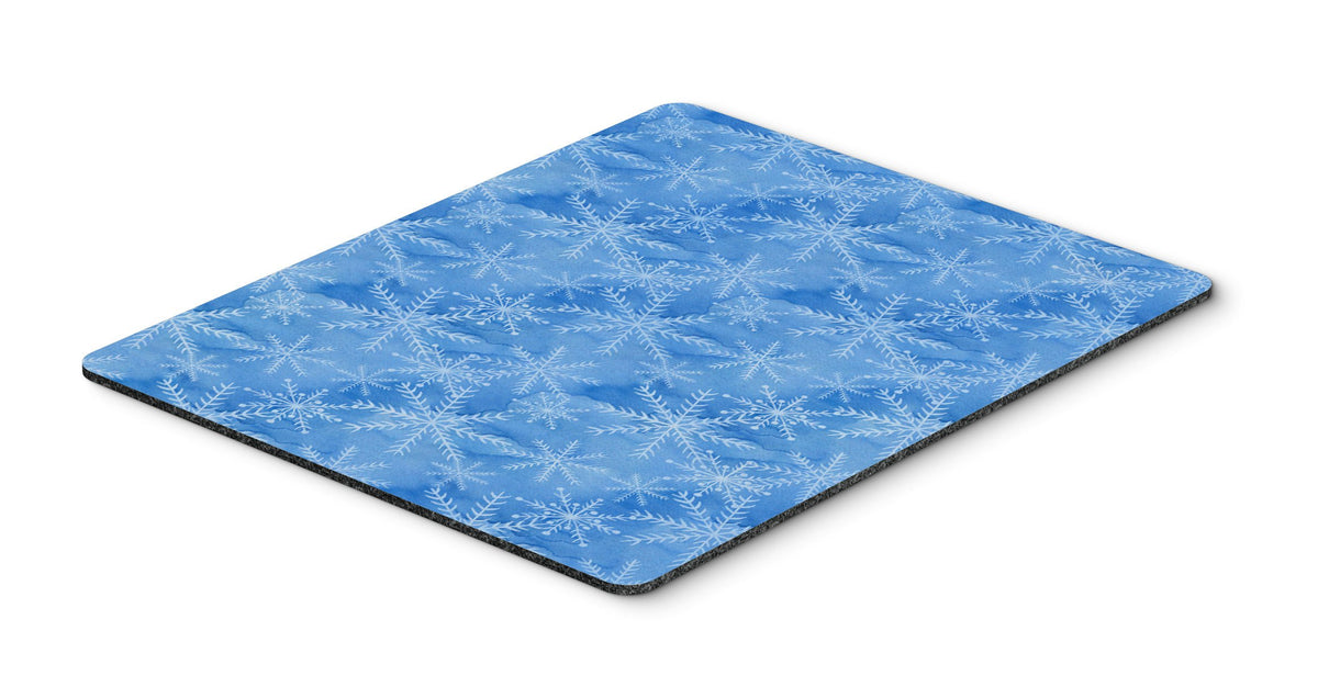 Watercolor Dark Blue Winter Snowflakes Mouse Pad, Hot Pad or Trivet BB7576MP by Caroline&#39;s Treasures