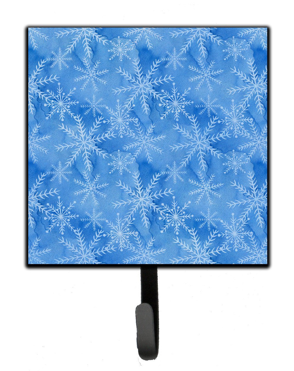 Watercolor Dark Blue Winter Snowflakes Leash or Key Holder BB7576SH4 by Caroline&#39;s Treasures