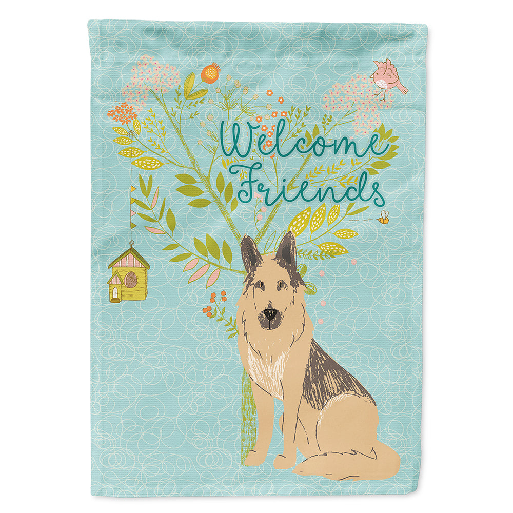 Welcome Friends German Shepherd Flag Canvas House Size BB7578CHF