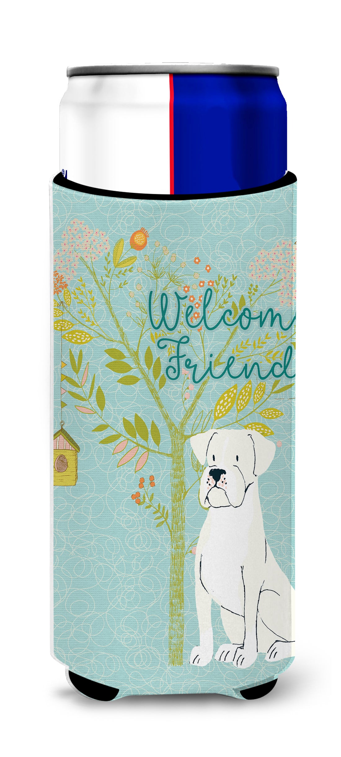 Welcome Friends White Boxer  Ultra Hugger for slim cans BB7580MUK  the-store.com.