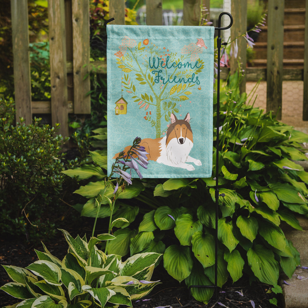 Welcome Friends Collie Flag Garden Size BB7584GF  the-store.com.