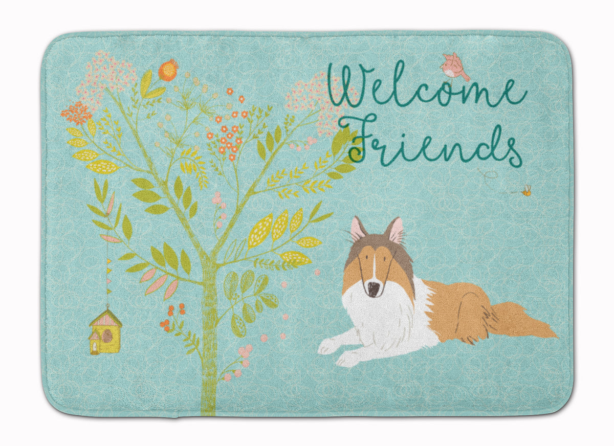 Welcome Friends Collie Machine Washable Memory Foam Mat BB7584RUG - the-store.com