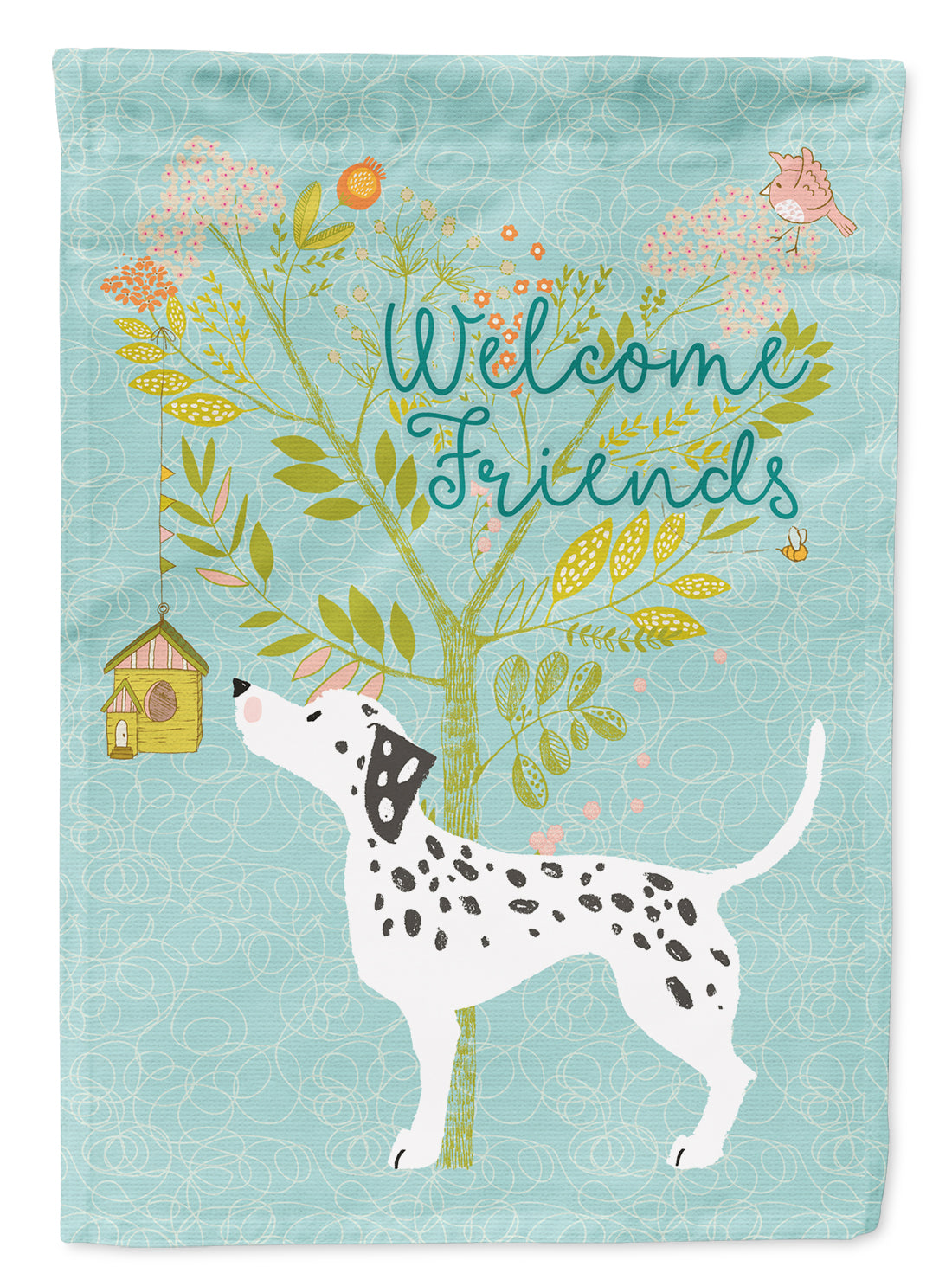 Welcome Friends Dalmatian Flag Canvas House Size BB7585CHF