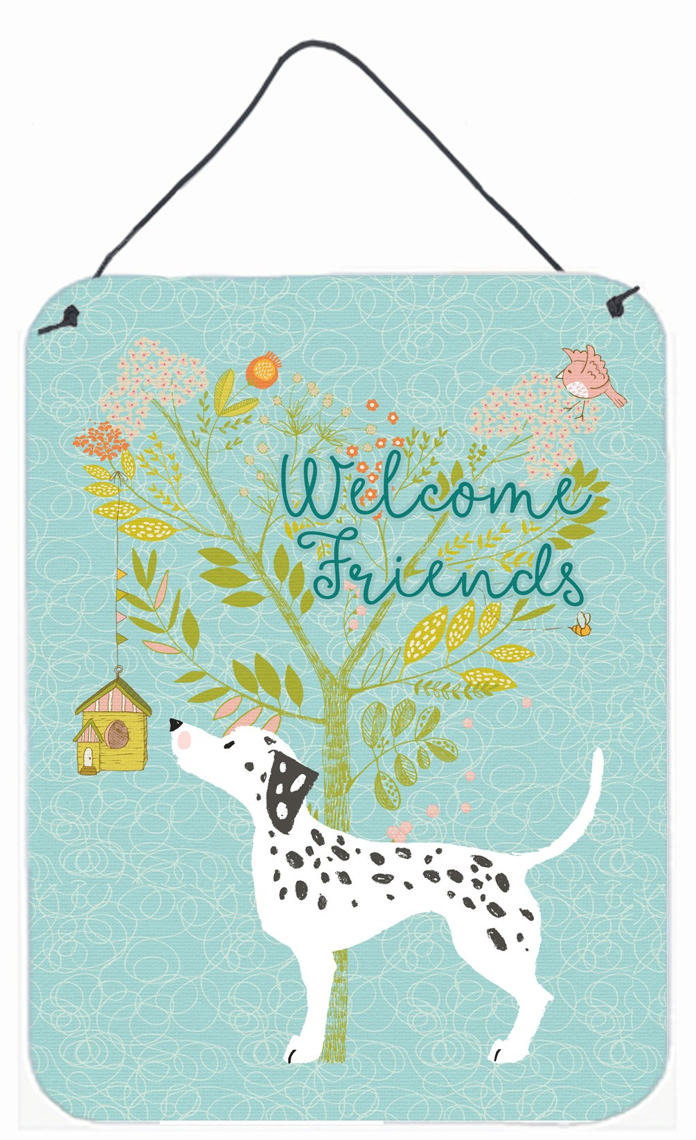 Welcome Friends Dalmatian Wall or Door Hanging Prints BB7585DS1216 by Caroline's Treasures