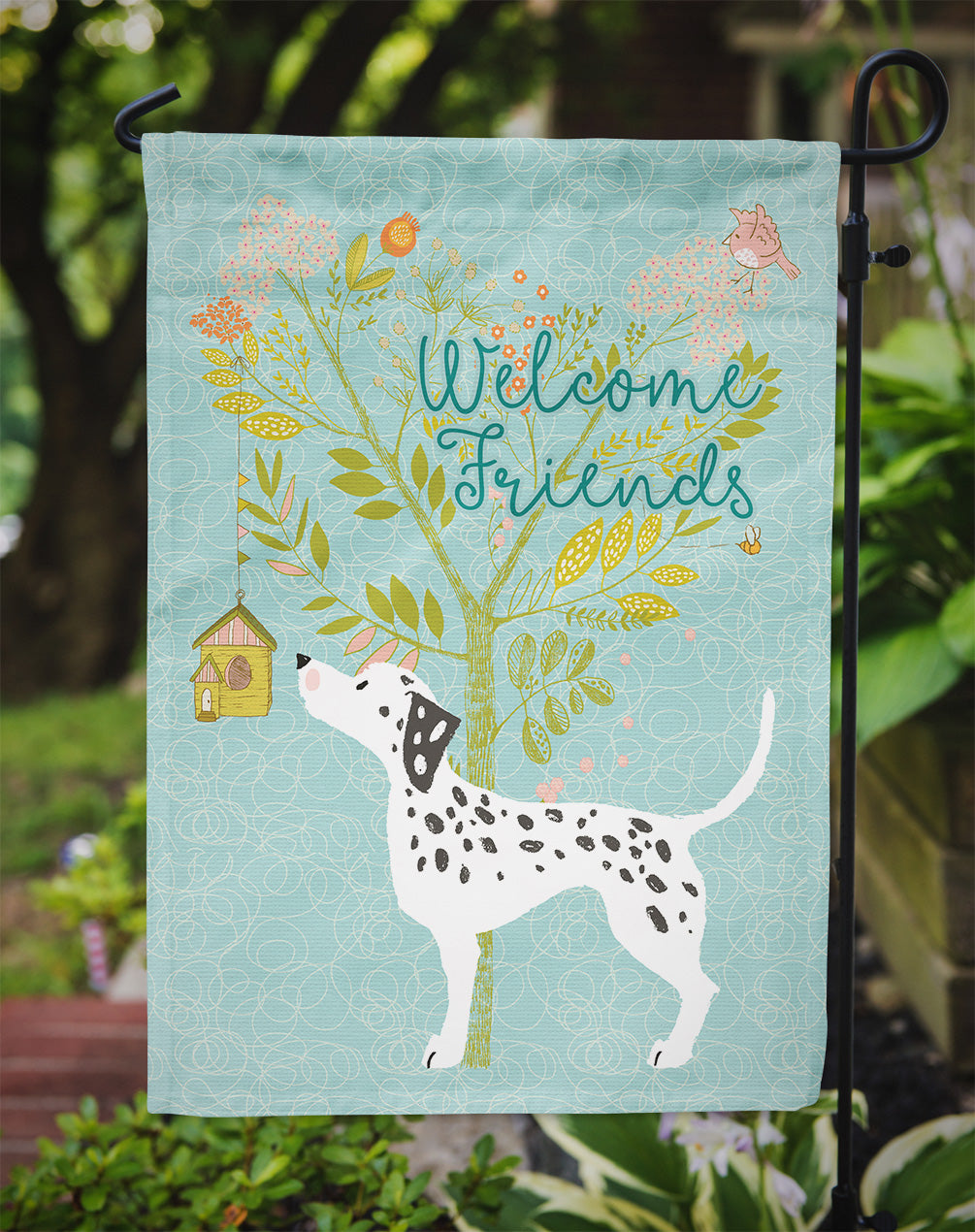 Welcome Friends Dalmatian Flag Garden Size BB7585GF