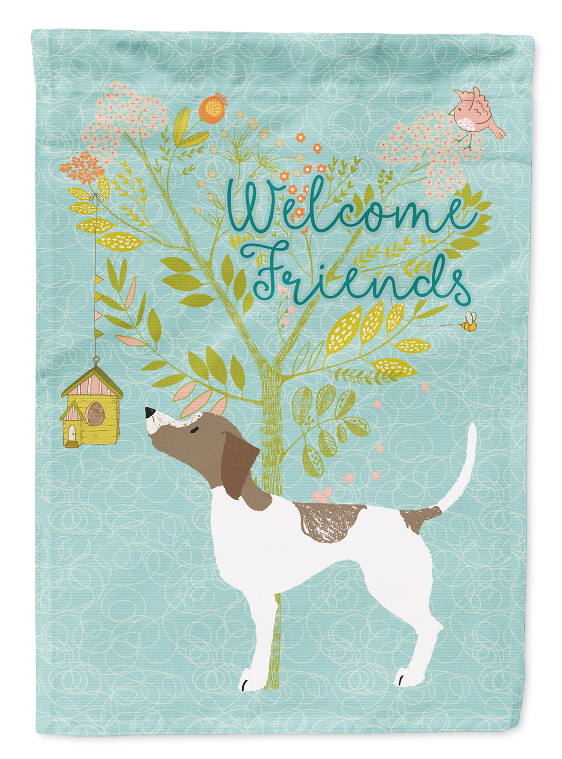Welcome Friends Pointer Flag Garden Size BB7598GF  the-store.com.