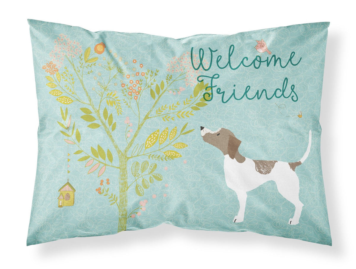 Welcome Friends Pointer Fabric Standard Pillowcase BB7598PILLOWCASE by Caroline&#39;s Treasures