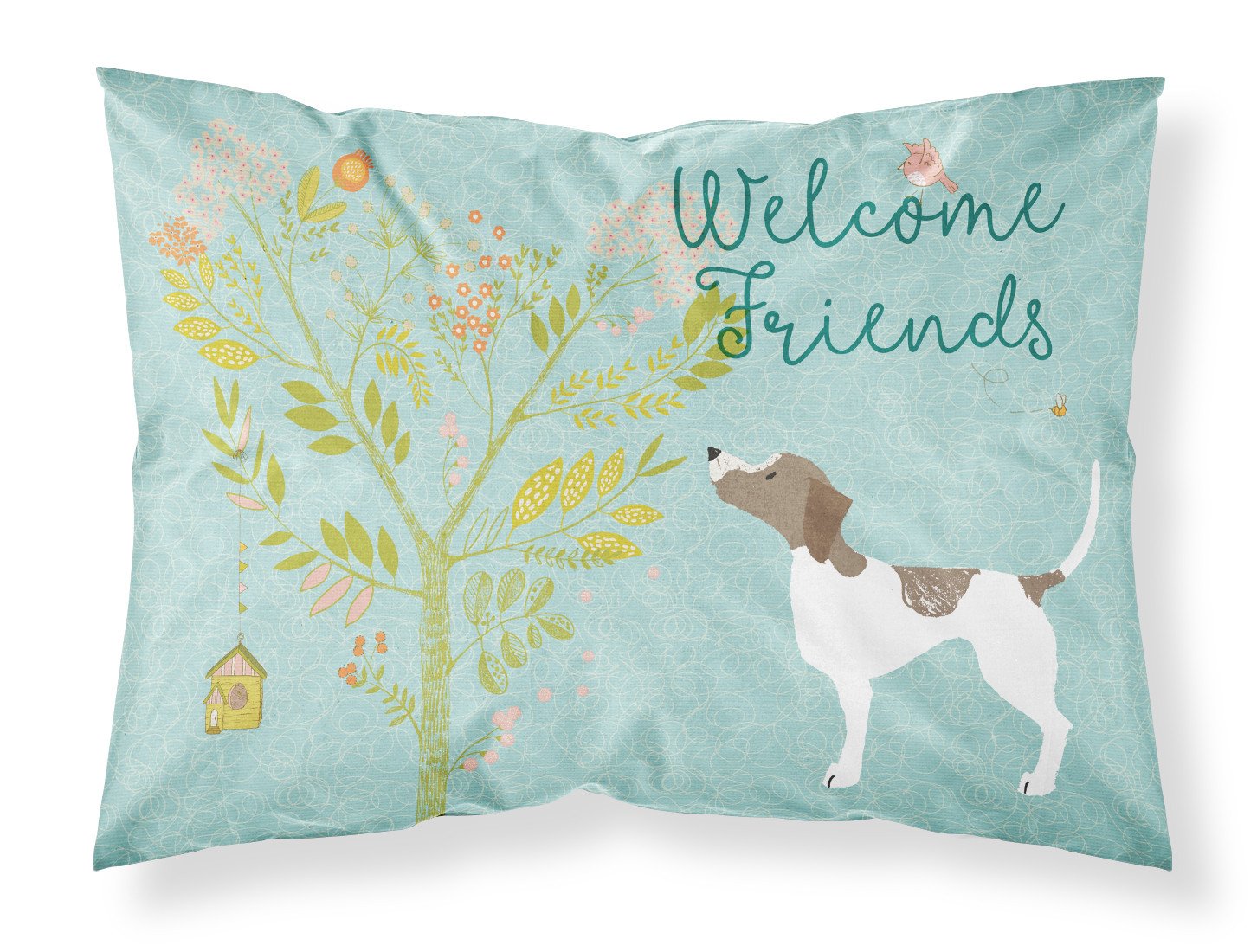 Welcome Friends Pointer Fabric Standard Pillowcase BB7598PILLOWCASE by Caroline's Treasures