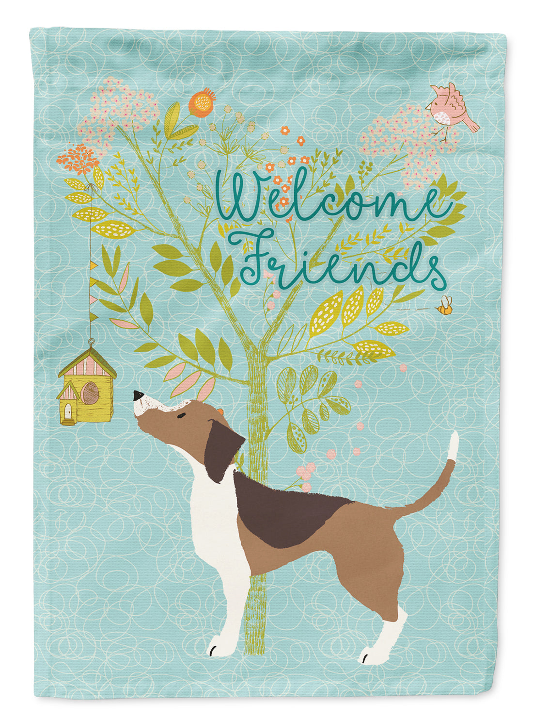 Welcome Friends Beagle Flag Canvas House Size BB7601CHF  the-store.com.
