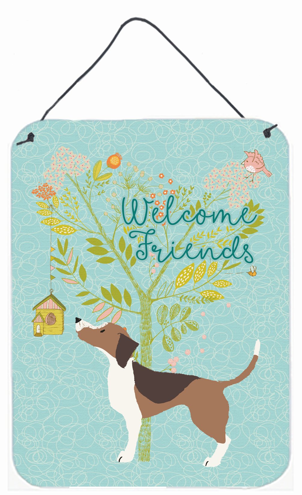 Welcome Friends Beagle Wall or Door Hanging Prints BB7601DS1216 by Caroline&#39;s Treasures