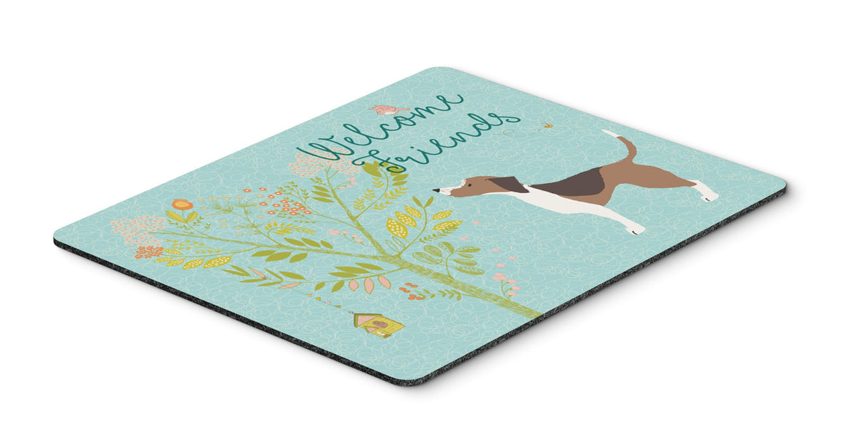 Welcome Friends Beagle Mouse Pad, Hot Pad or Trivet BB7601MP by Caroline&#39;s Treasures