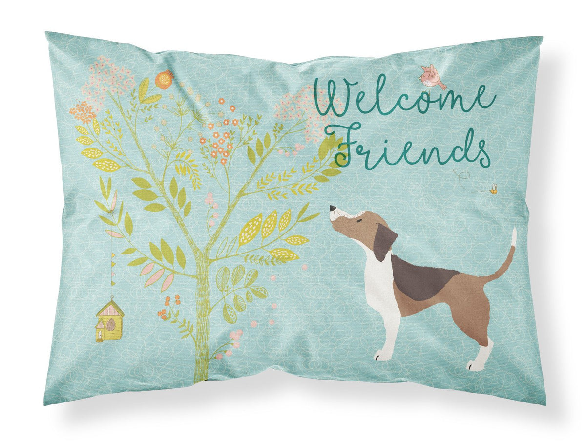 Welcome Friends Beagle Fabric Standard Pillowcase BB7601PILLOWCASE by Caroline&#39;s Treasures