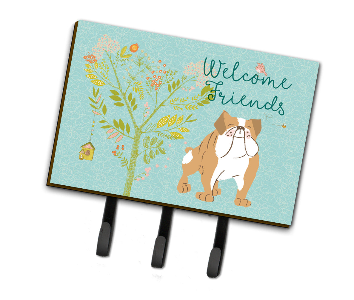 Welcome Friends English Bulldog Leash or Key Holder BB7602TH68  the-store.com.