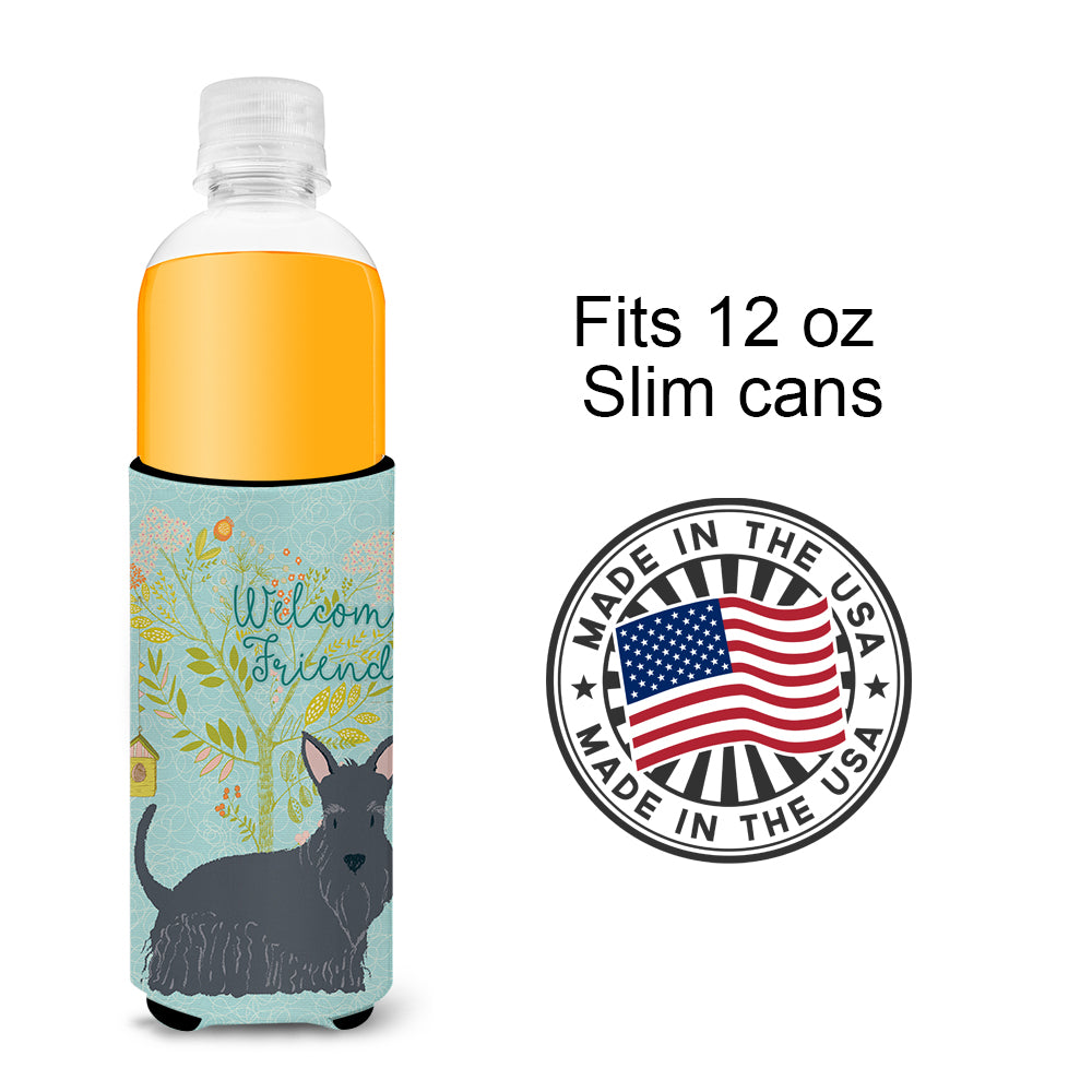 Welcome Friends Scottish Terrier  Ultra Hugger for slim cans BB7616MUK  the-store.com.