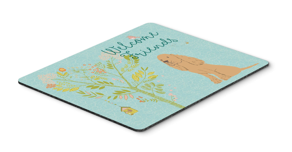 Welcome Friends Buff Cocker Spaniel Mouse Pad, Hot Pad or Trivet BB7619MP by Caroline&#39;s Treasures