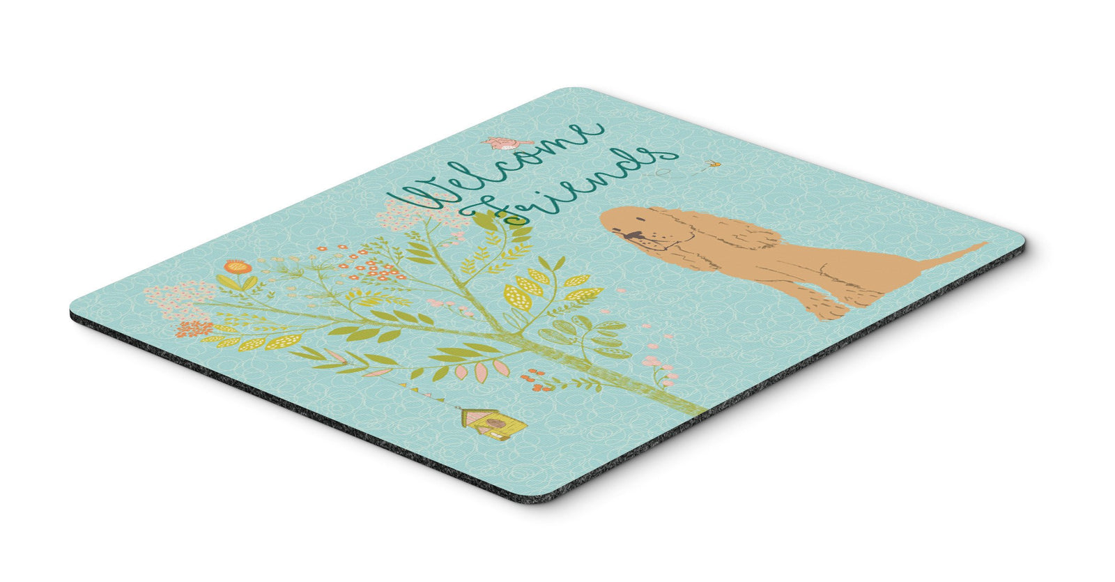 Welcome Friends Buff Cocker Spaniel Mouse Pad, Hot Pad or Trivet BB7619MP by Caroline's Treasures
