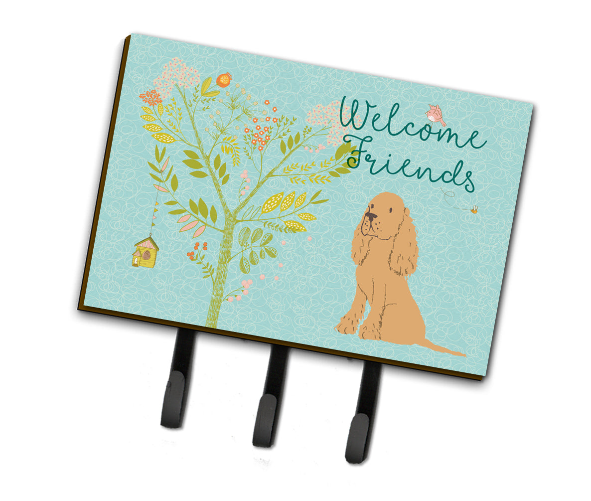 Welcome Friends Buff Cocker Spaniel Leash or Key Holder BB7619TH68  the-store.com.