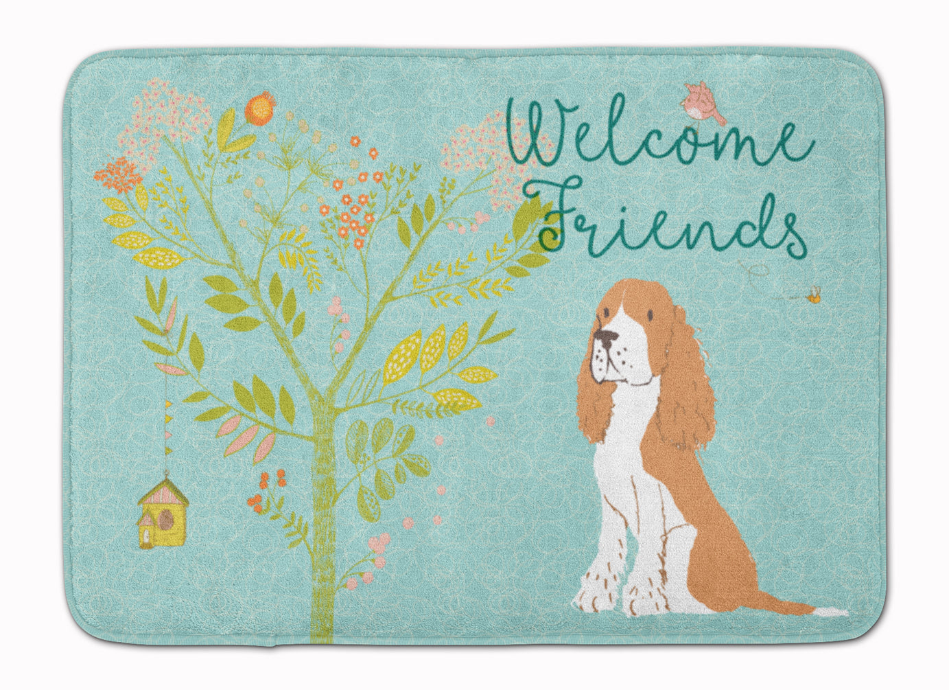 Welcome Friends Gold Springer Spaniel Machine Washable Memory Foam Mat BB7620RUG - the-store.com