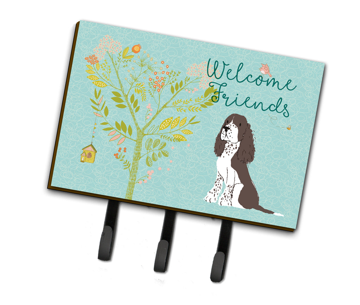 Welcome Friends Brown Springer Spaniel Leash or Key Holder BB7622TH68