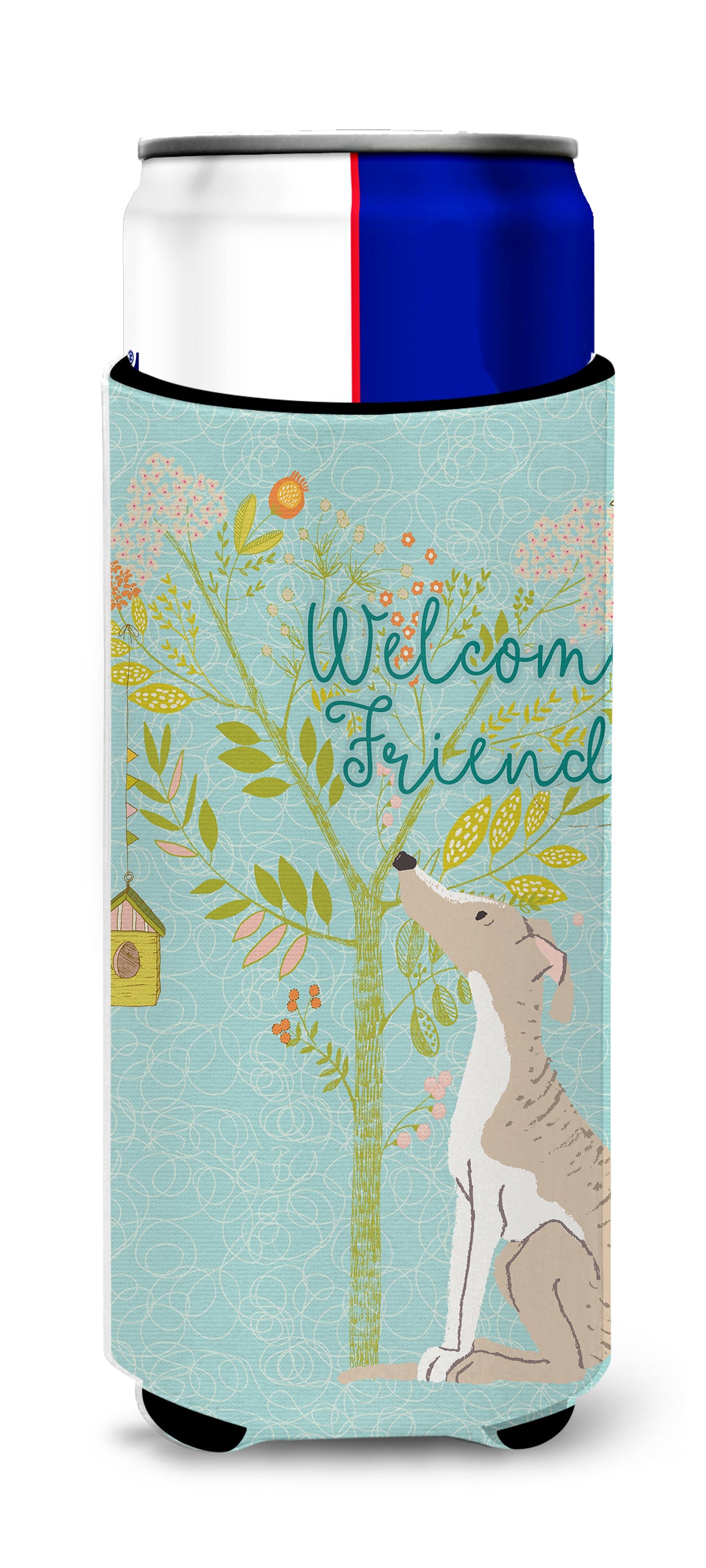 Welcome Friends Whippet  Ultra Hugger for slim cans BB7626MUK