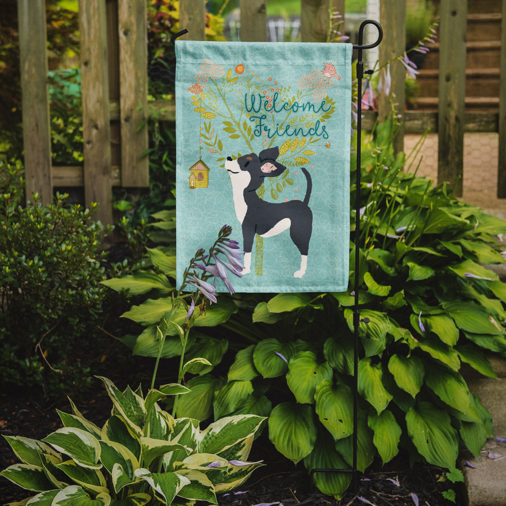 Welcome Friends Black White Chihuahua Flag Garden Size BB7627GF  the-store.com.