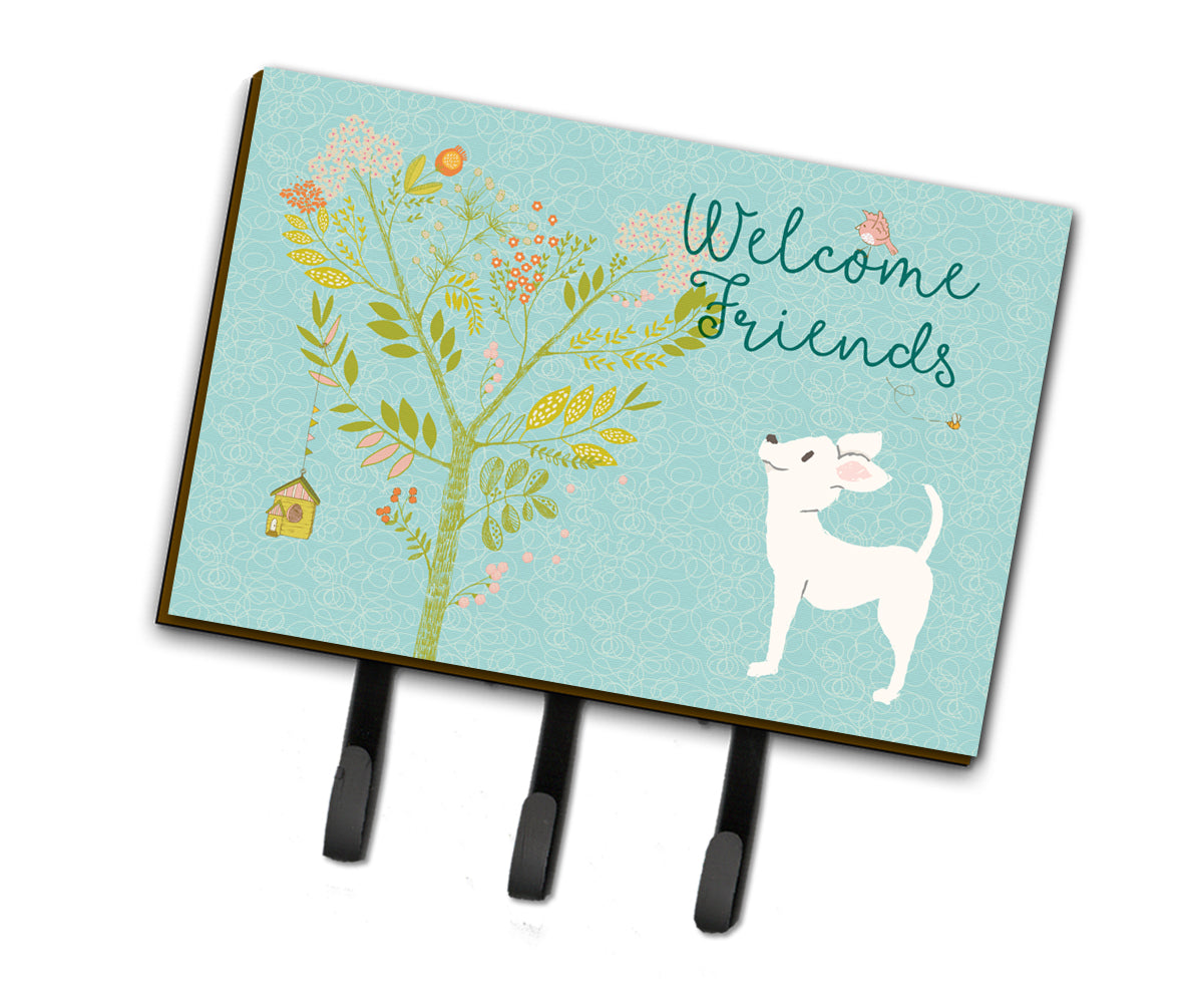 Welcome Friends White Chihuahua Leash or Key Holder BB7629TH68