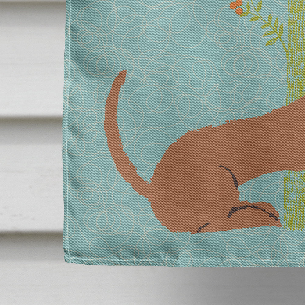 Welcome Friends Red Dachshund Flag Canvas House Size BB7631CHF