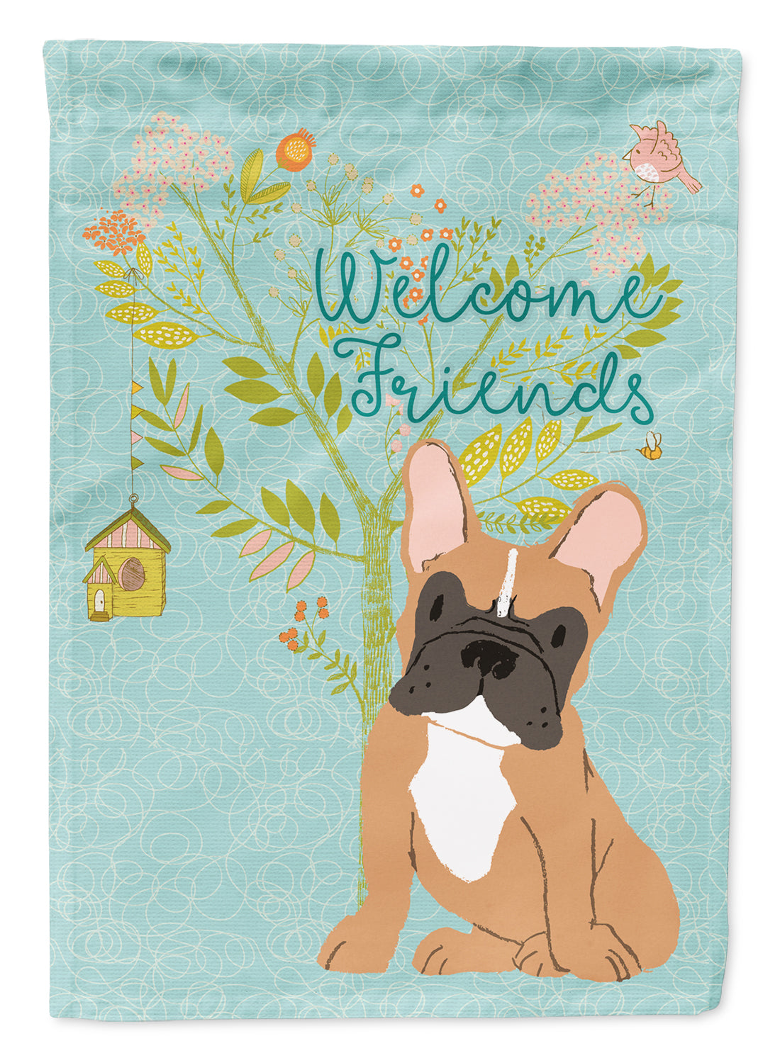 Welcome Friends Fawn French Bulldog Flag Garden Size BB7633GF