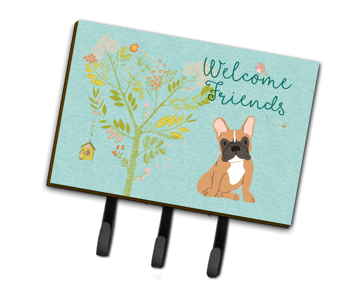 Welcome Friends Fawn French Bulldog Leash or Key Holder BB7633TH68  the-store.com.
